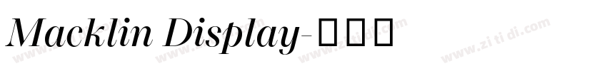 Macklin Display字体转换 Macklin Display字体转换